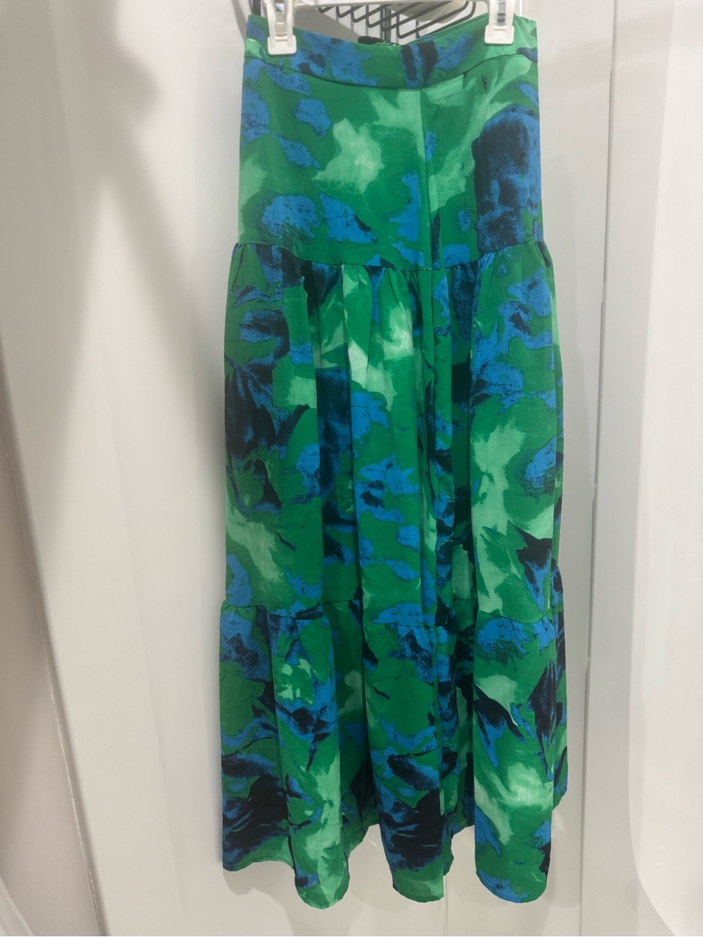 Vici Green Blue Abstract Two-Piece Maxi Skirt Set - Picture 2 of 3